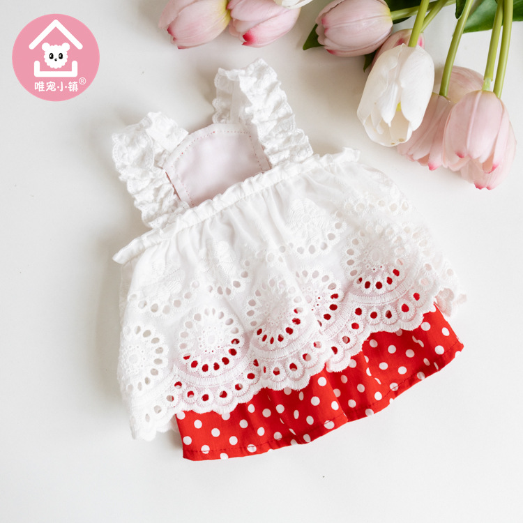 New Spring and Summer Dog Clothes Small Dog Bixu Teddy Bow Skirt Thin Princess Dress Pet Clothes