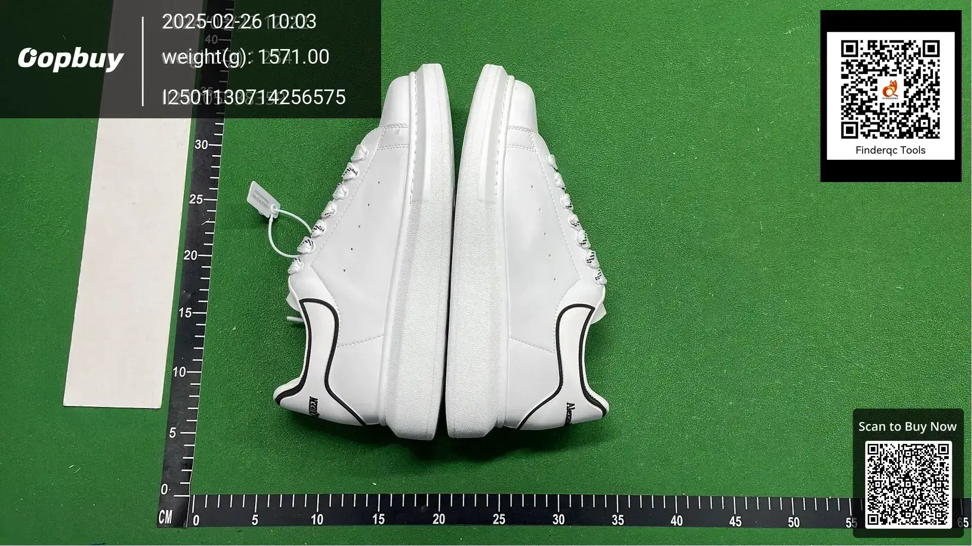 High version McQueen white shoes low-cut leather thick sole hidden height sneaker casual all-match couple muffin board shoes