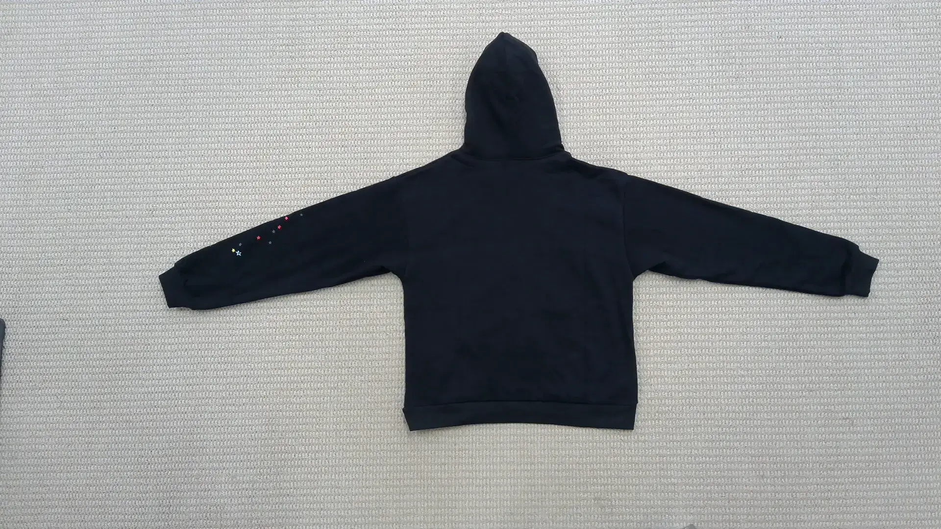 Cross-Border European and American Trendy Sp5Der Sweatshirt 555555 Letter Spider Web Trendy Brand Heavy Hoodie Men's Spot Wholesale
