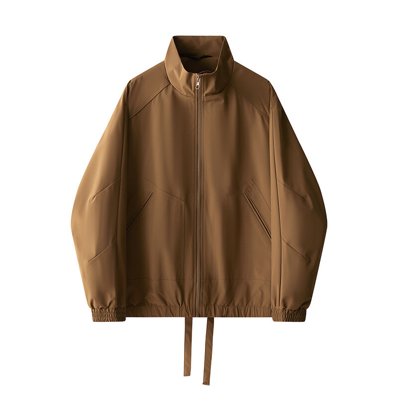 Large Size Stand-Up Collar Jacket for Men, Spring and Autumn Bomber Jacket, Windbreaker, Versatile Casual Workwear Jacket for Men in 2025