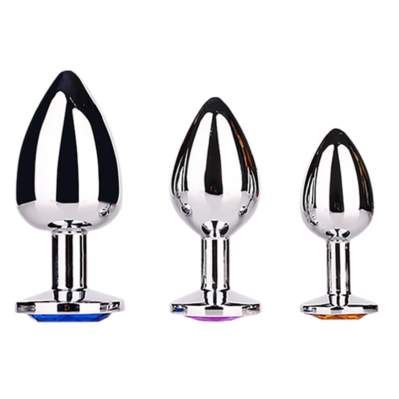 Men's and Women's Sex Toys SM Rear Court Metal Anal Plug small size Tail Anal Expander Adult Slave Sex Products