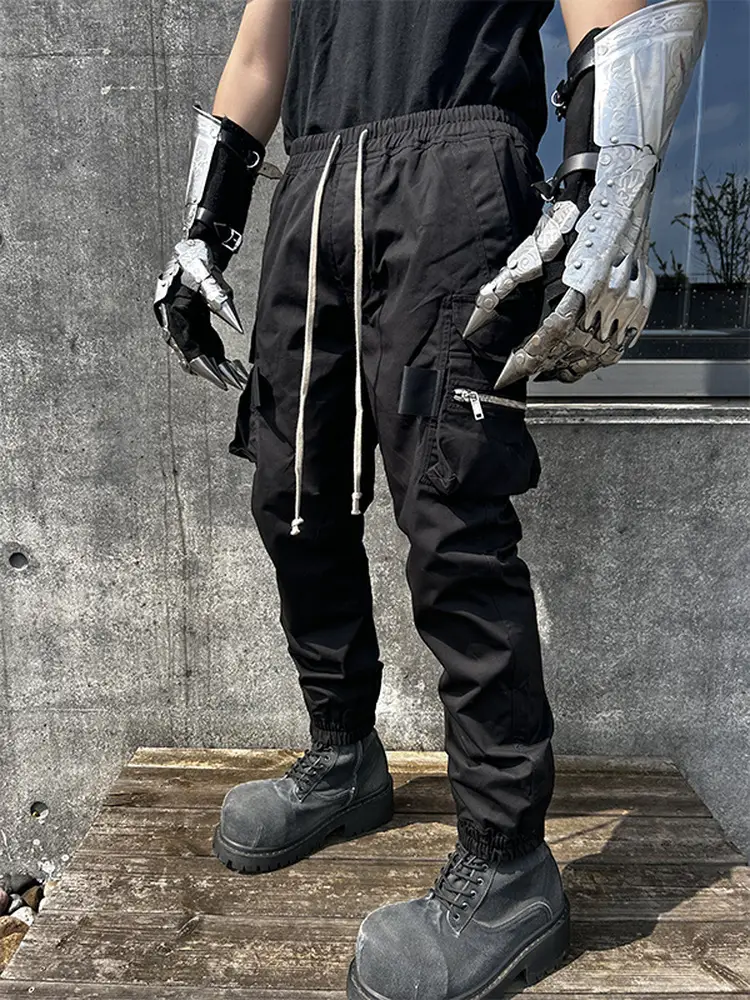 Pink Elephant 2025 New Men's Pants, Cool American High Street Style, High-End Workwear Pants, Casual Straight-Leg Trousers