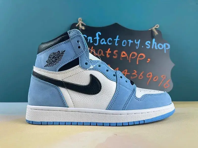H40 CN Air Jordan 1 Retro High White University Blue Black=555088-134