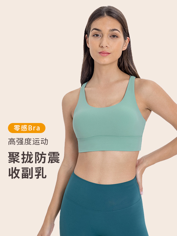 Cross-Border Hot-Selling Sports Bra for Women, Shock-Proof Push-Up Intimates, Cross-Beautiful Back, High-Intensity Yoga Vest Dw002
