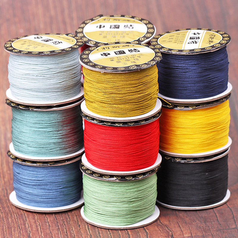 Liz 71 jewelry line 0.4mm woven ring necklace bracelet winding string beeswax south red string wholesale