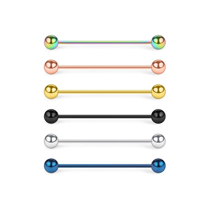 Cross-Border E-Commerce Direct Sales Aliexpress Wish Stainless Steel Industrial Barbell Long Rod Ear Bone Nail Piercing Earrings