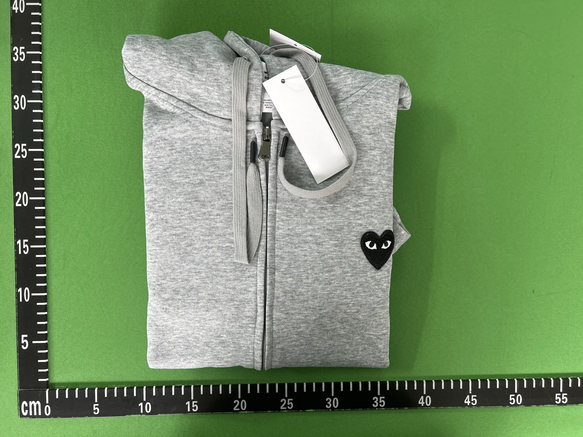 Comme des Garçons Play Zip Hoodie Grey