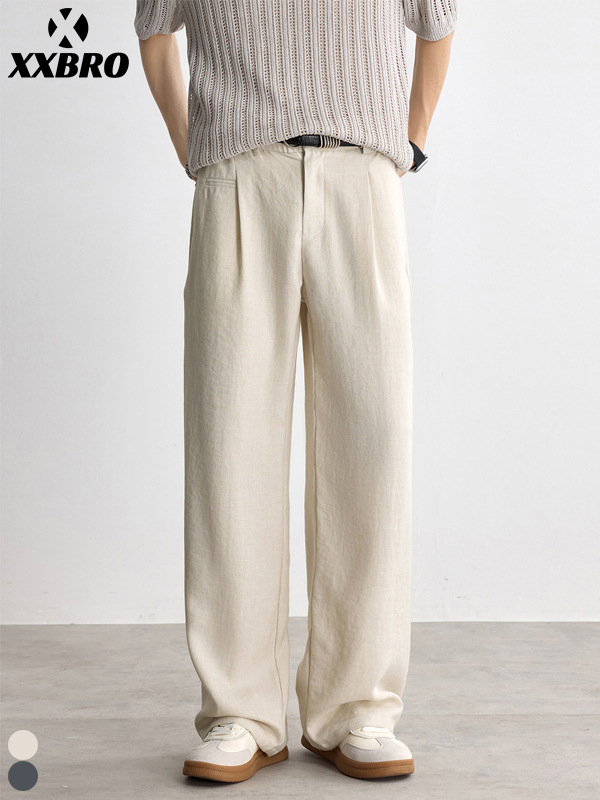 Muxi Clothing # Summer Lyocell Tencel Textured Drapey Sports Casual Pants for Men and Women, Versatile Loose-Fitting Long Pants.