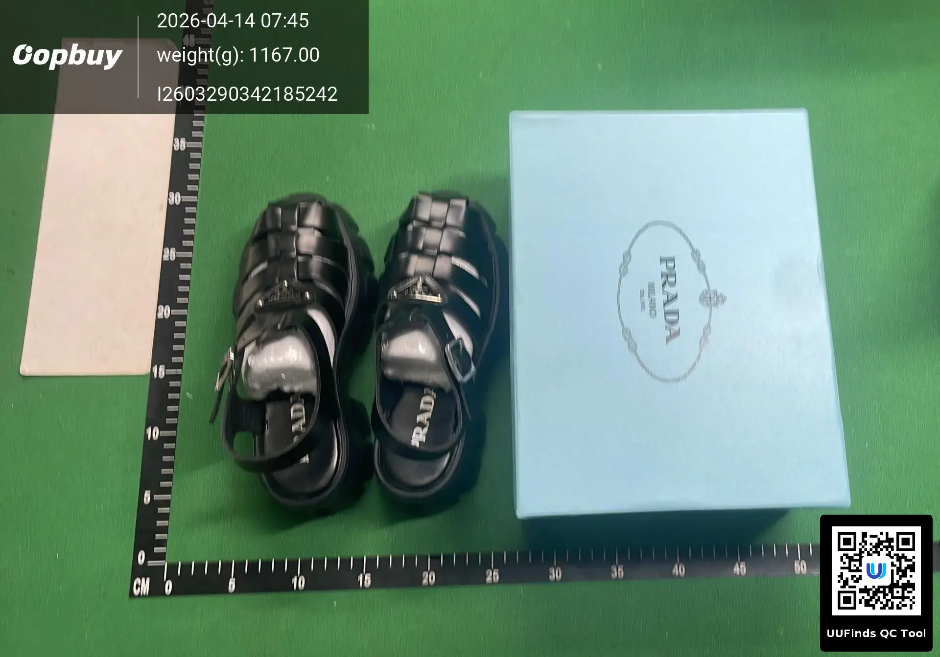 Prada Black Leather Platform Sandals