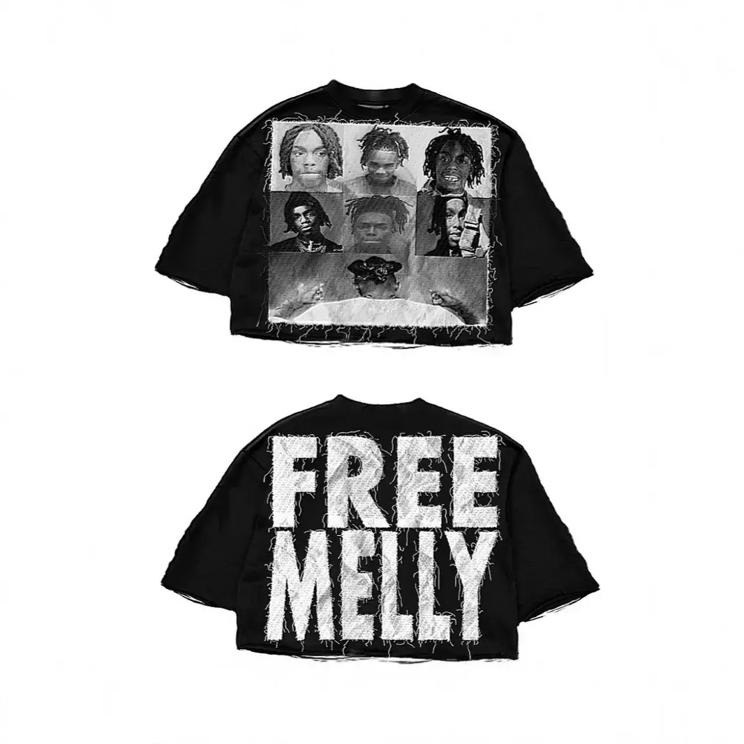 American personality street hip-hop print round neck T-shirt design sense retro dark Department of loose men and women with the same tops