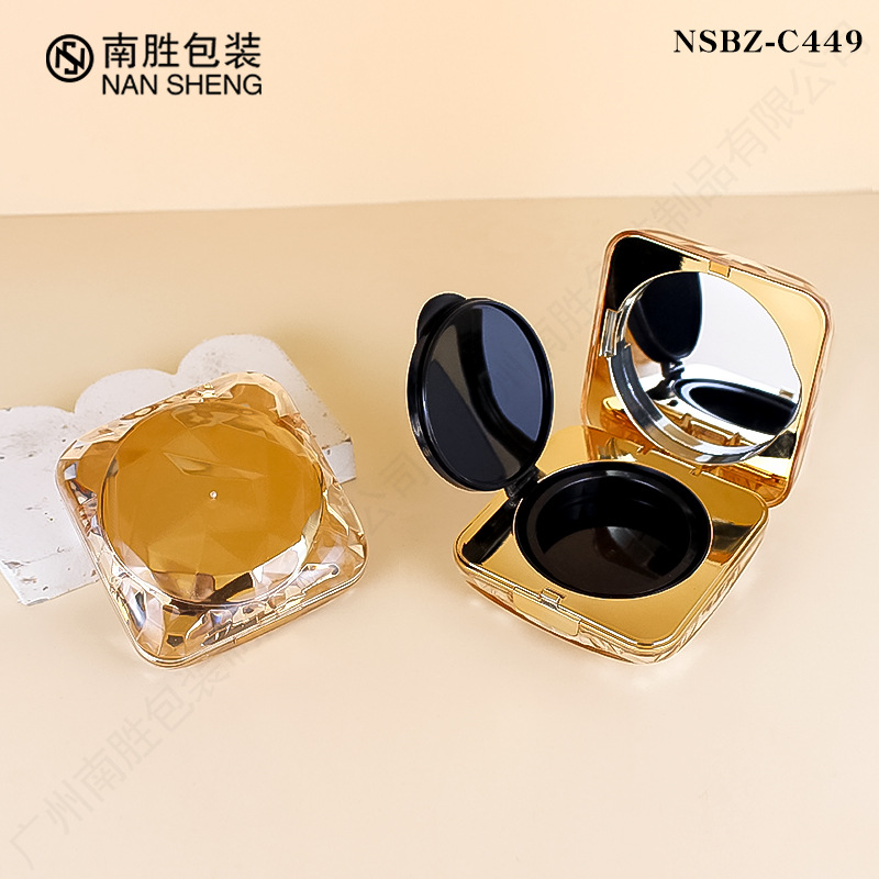 Air Cushion empty box diamond cut surface small portable BB cream packing box cc Cream Foundation liquid with mirror replacement box