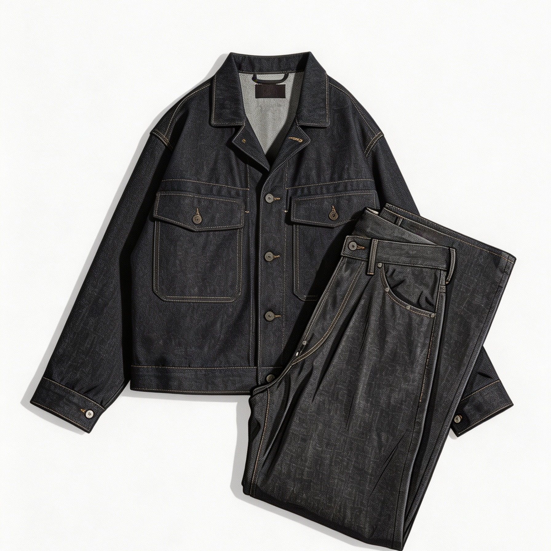 【i795】raw denim jacket&jeans