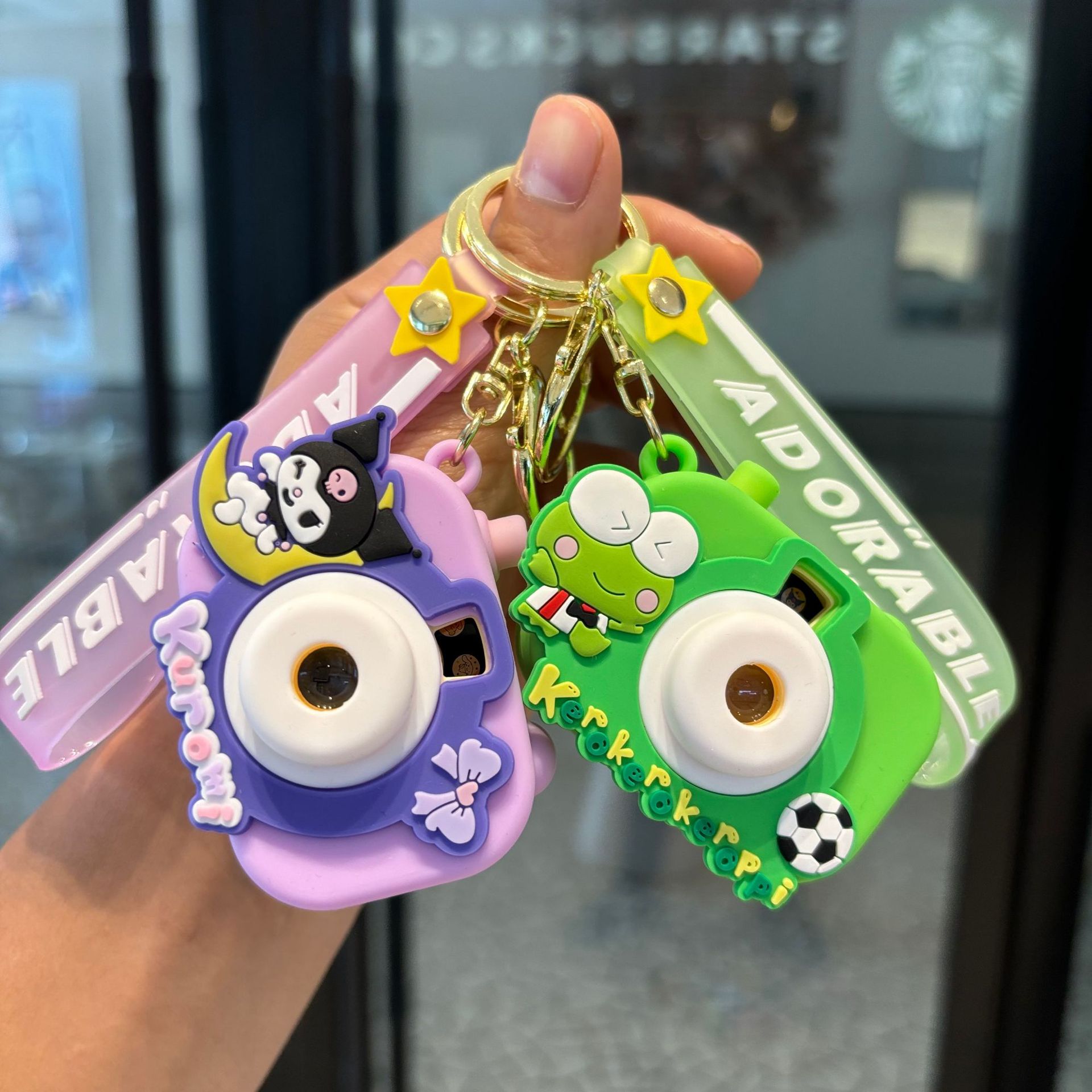 Cross-border Sanrio Projection Camera Cute Kulomi Projection Catch Baby Machine Small Gift Keychain Pendant Wholesale