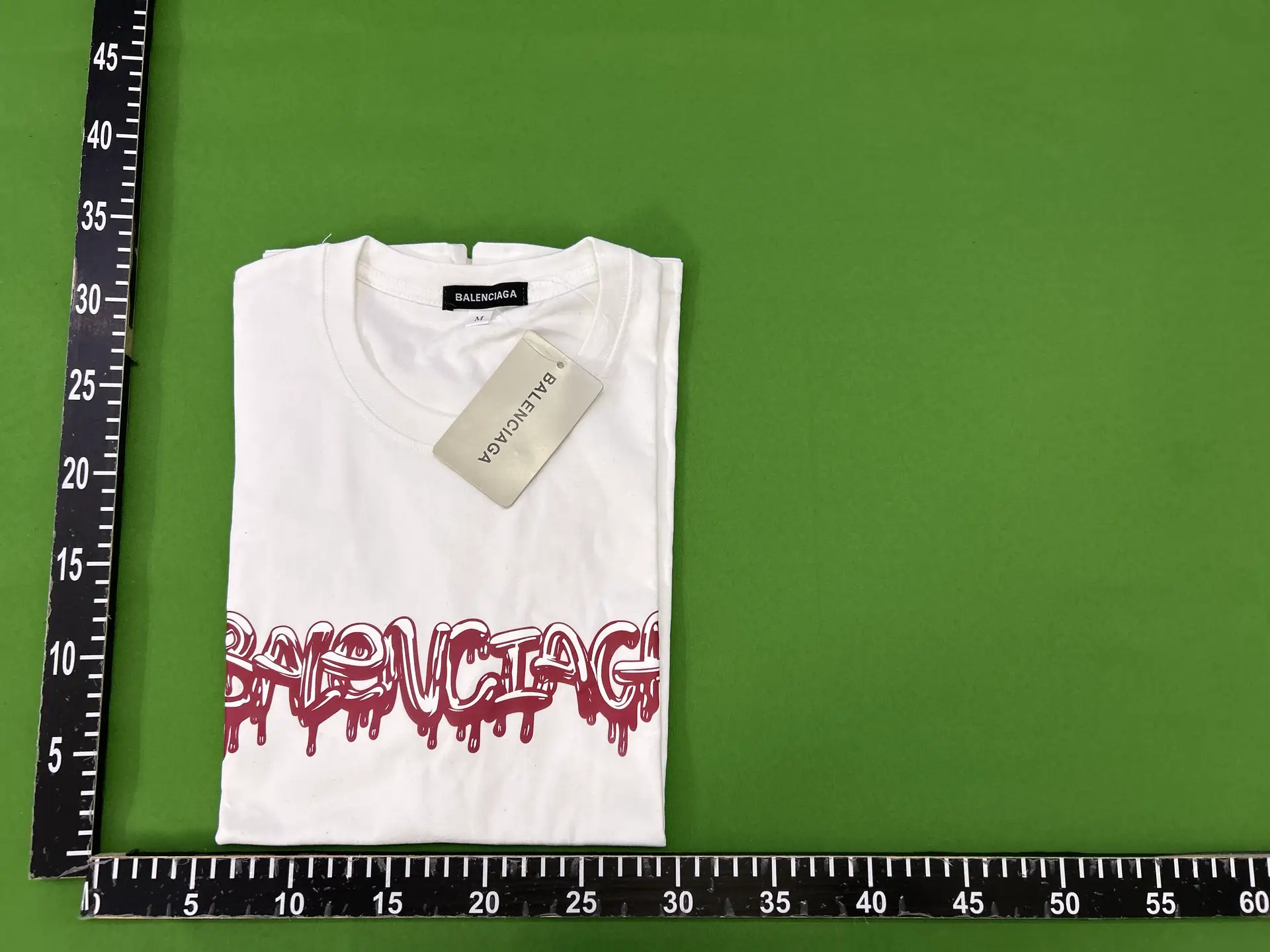 Balenciaga White Drip Logo T-Shirt