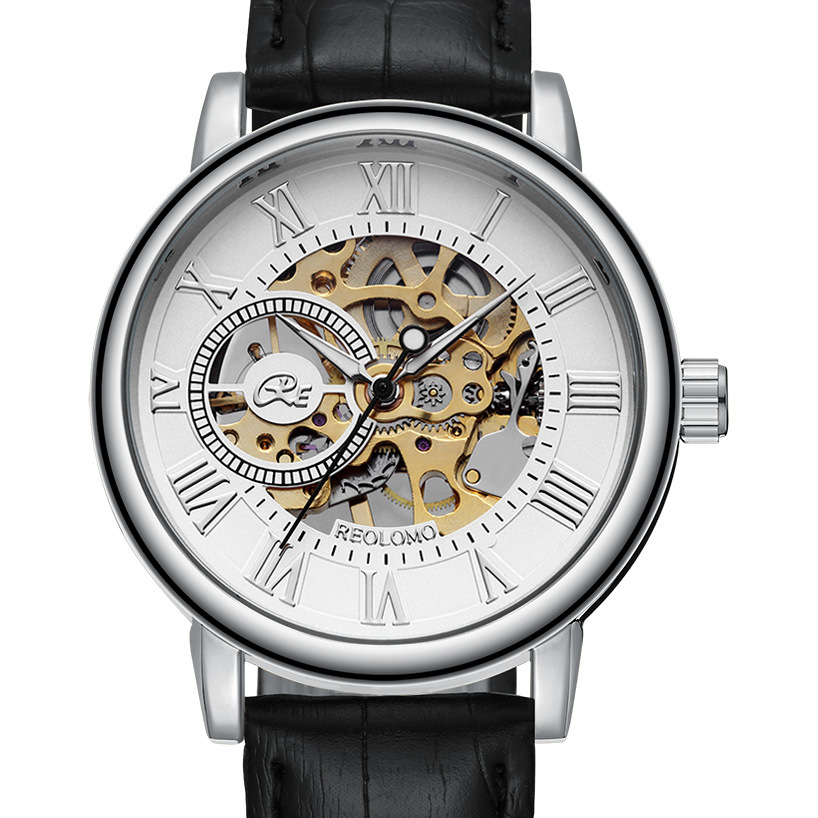 Watch cross-border Leo Lai hollow through bottom mechanical foreign trade watches mechanical watches non-automatic mechanical men's watches wholesale