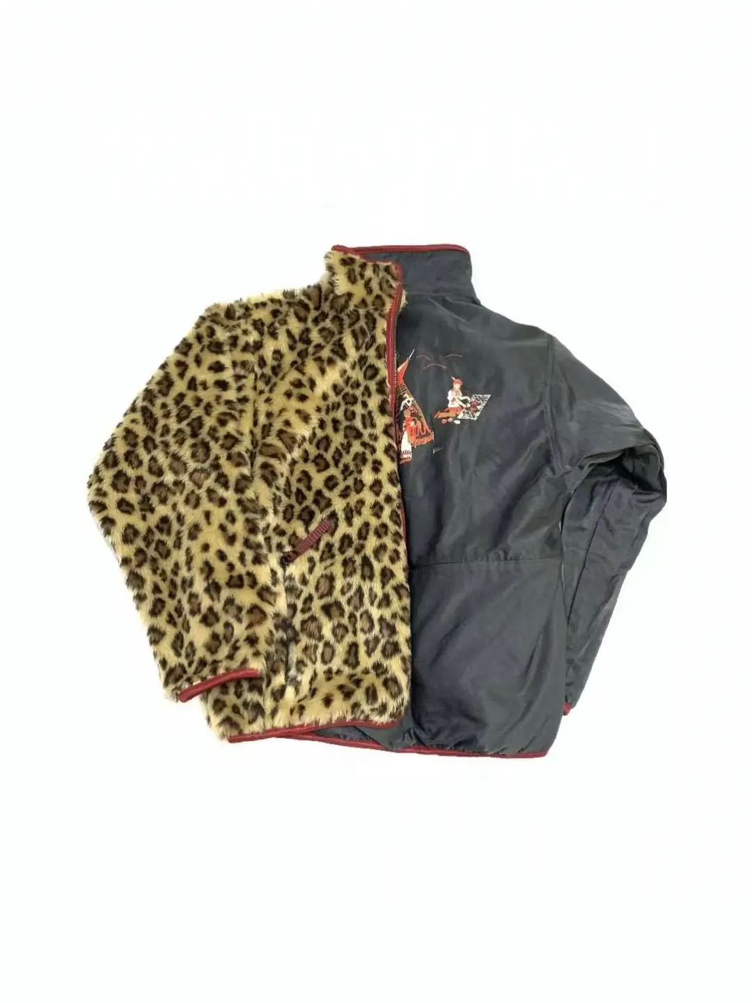 Deeds Kapital Leopard Print Double-Sided Sherpa Fleece Jacket Kenijima Private Collection Archive Coat