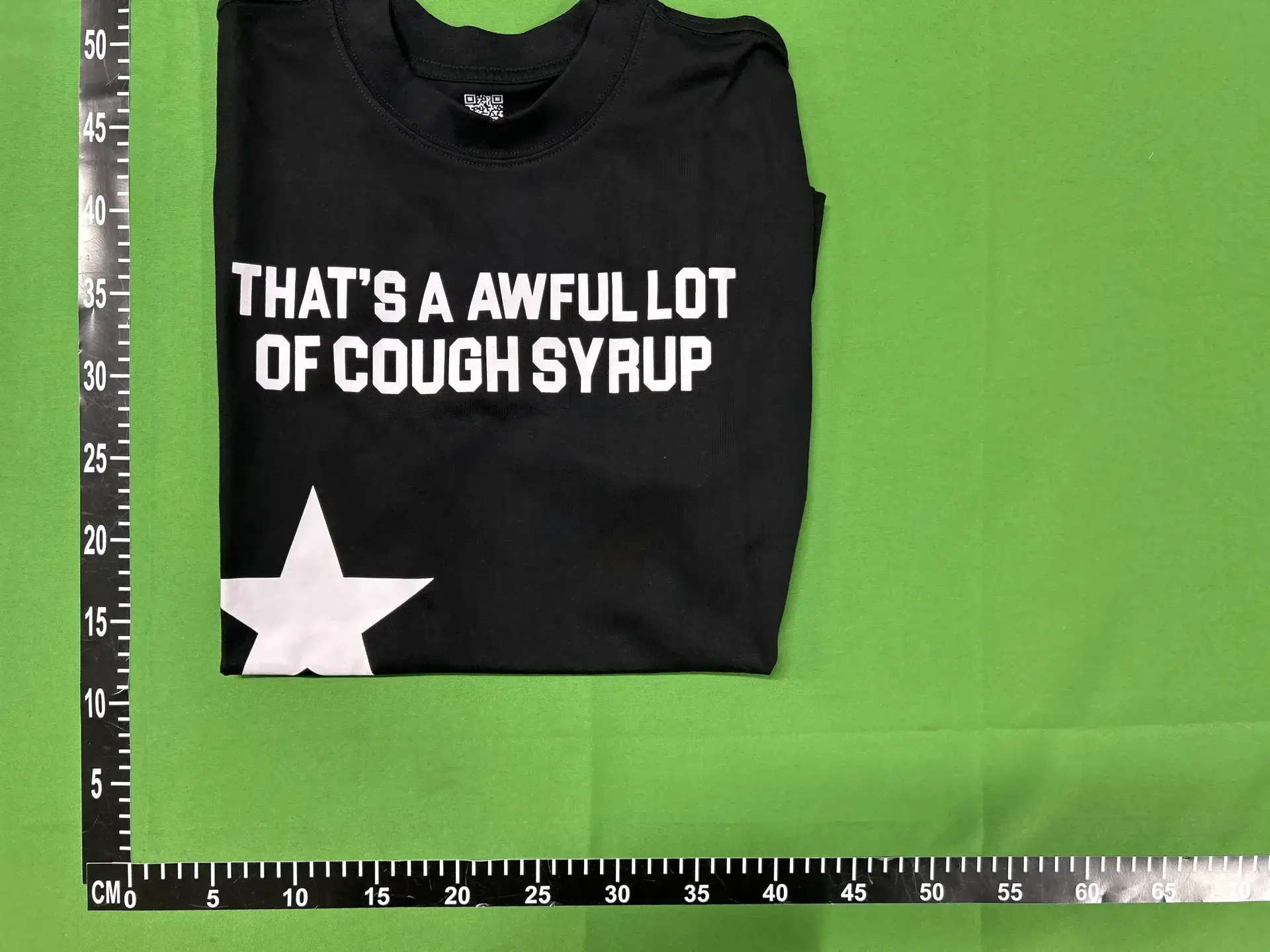 Black T-Shirt That's a Awful Lot of Cough Syrup