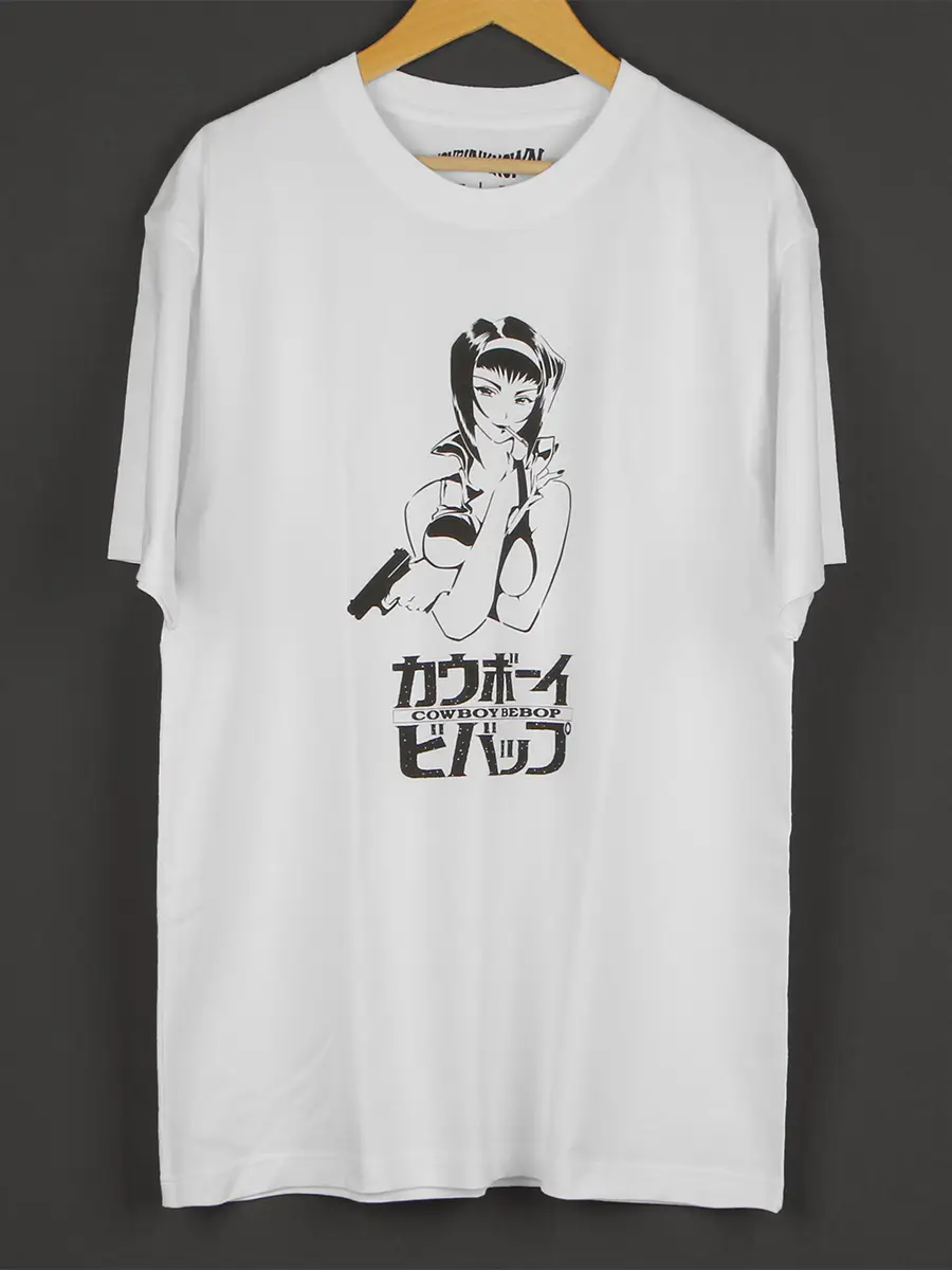 Star Cowboy CowboyBebop Faye Faye Valentine Cotton Casual Round Neck White Anime Short Sleeve T-Shirt