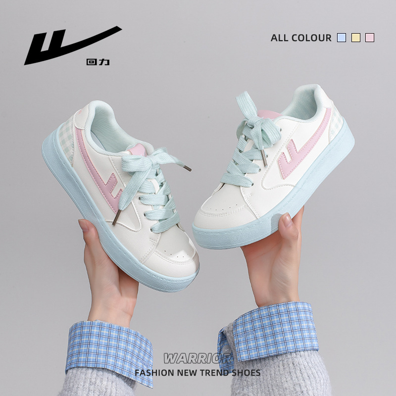 Dopamine-Colored Thick-Soled Sneakers, New Spring Style, Color-Blocking Fashion Women's Shoes, Versatile Youthful Casual Student Shoes Wholesale
