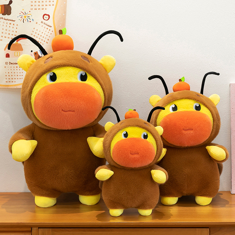 Popular Capybara Lulu Plush Toy Internet Celebrity Capybara Cockroach Lulu Stuffed Pillow Stress Relief Doll Gift