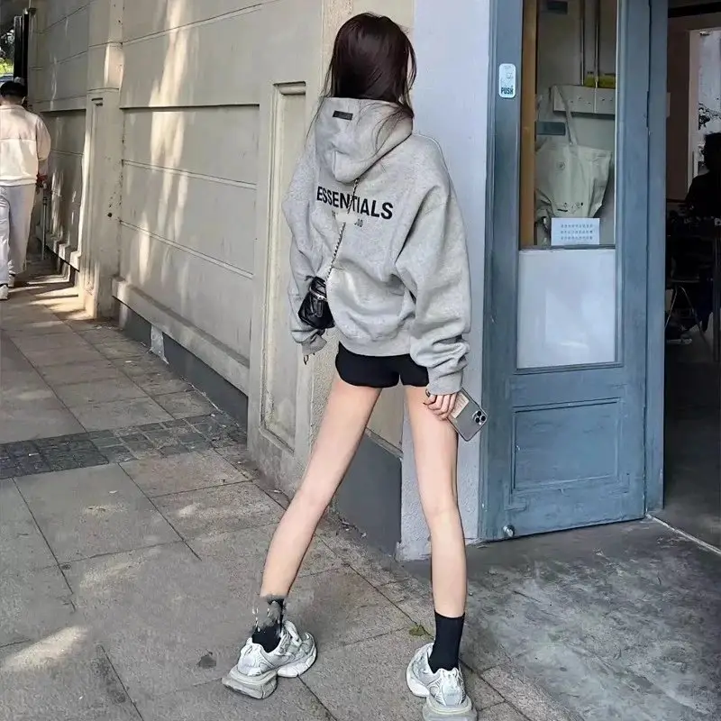 连帽植绒卫衣