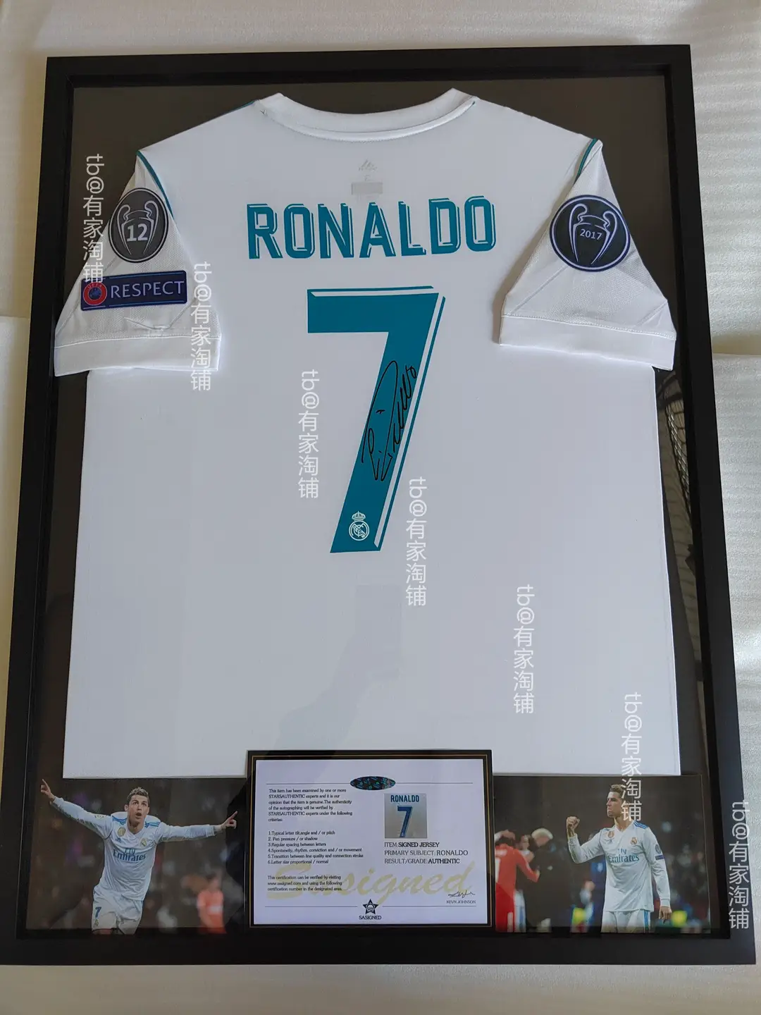 Including Jersey Ronaldo Real Madrid 17/18 Printed Signature Jersey Framed Jersey Framed Jersey Photo Frame Collection Photo Frame