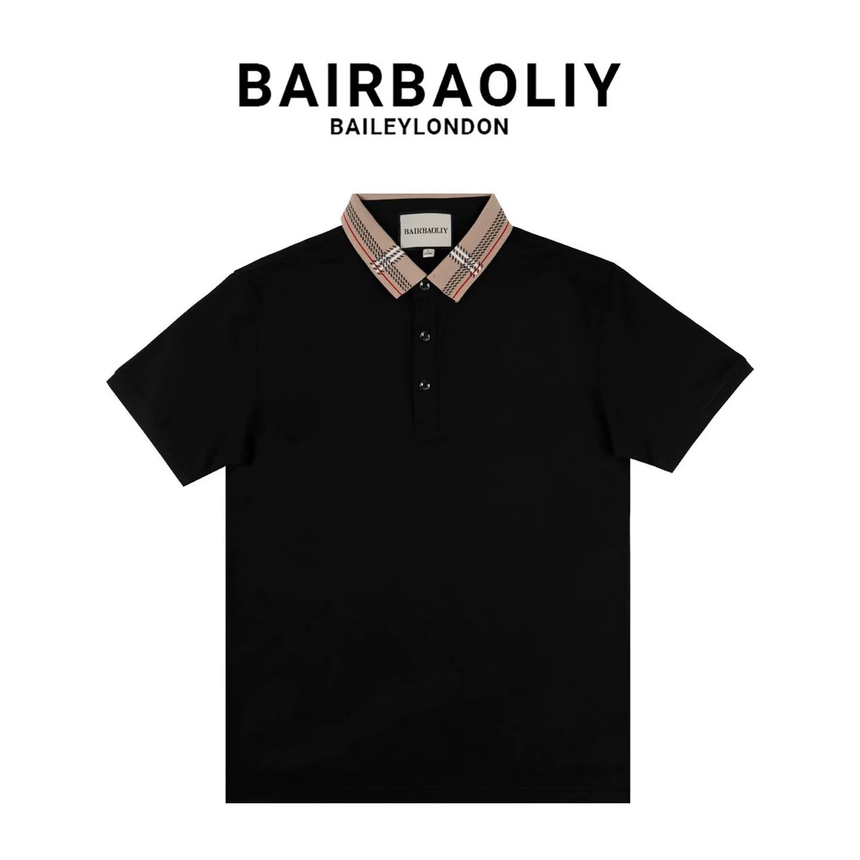 BAIRBAOLIY Light Luxury High Quality Classic Collar Striped Slim Short Sleeve Polo Shirt Men's Summer Fashion Versatile