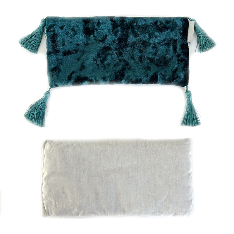 Cross-border microwave oven heating eye pillow flaxseed lavender filling eye warm removable hot compress yoga eye mask