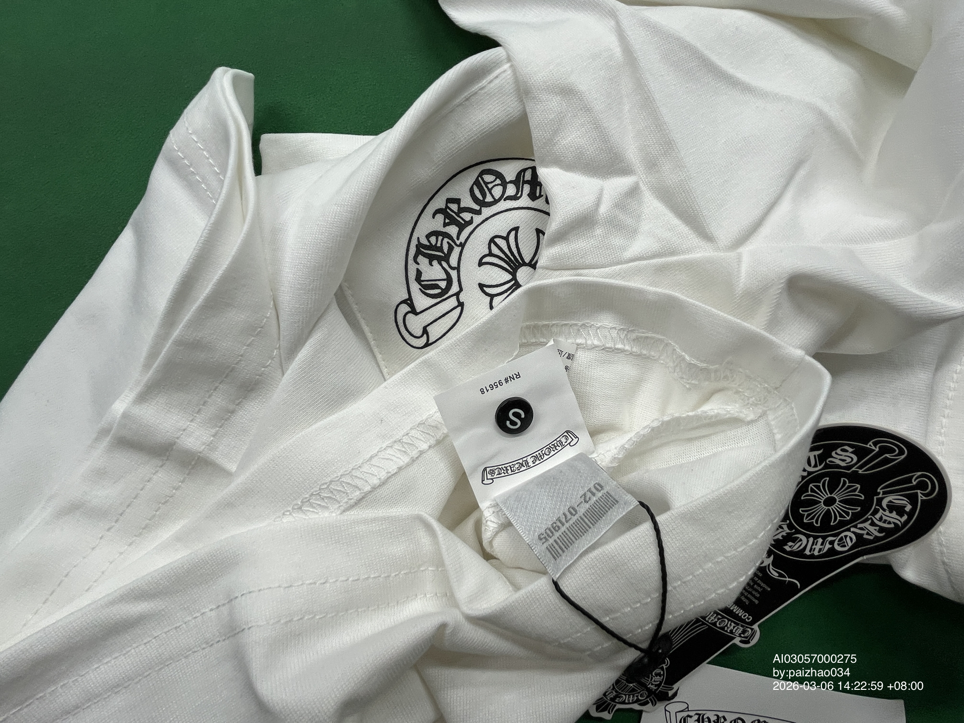 Cross-Border Trendy Brand Chrome Hearts Croton Short-Sleeved T-Shirt High Quality New Horseshoe Print Pure Cotton Short-Sleeved — QC-foto 3