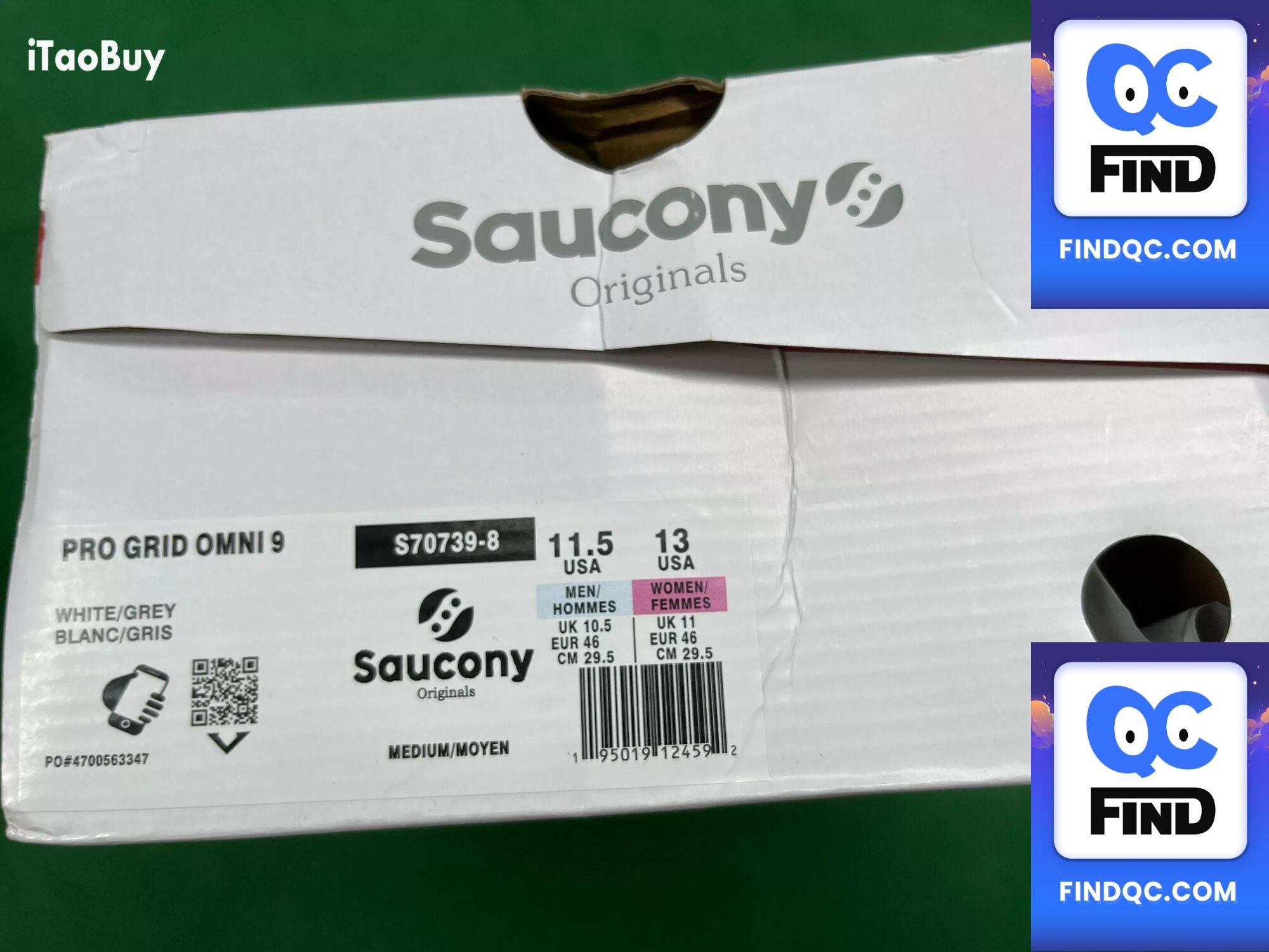 Saucony Pro Grid Omni 9 White Grey QC