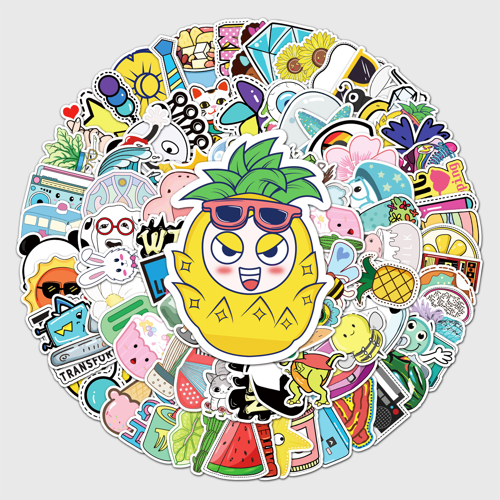 103 VSCO Graffiti Personality Cross-border Small Fresh Goo Card Hand Account DIY Skateboard Cup Luggage Sticker Waterproof