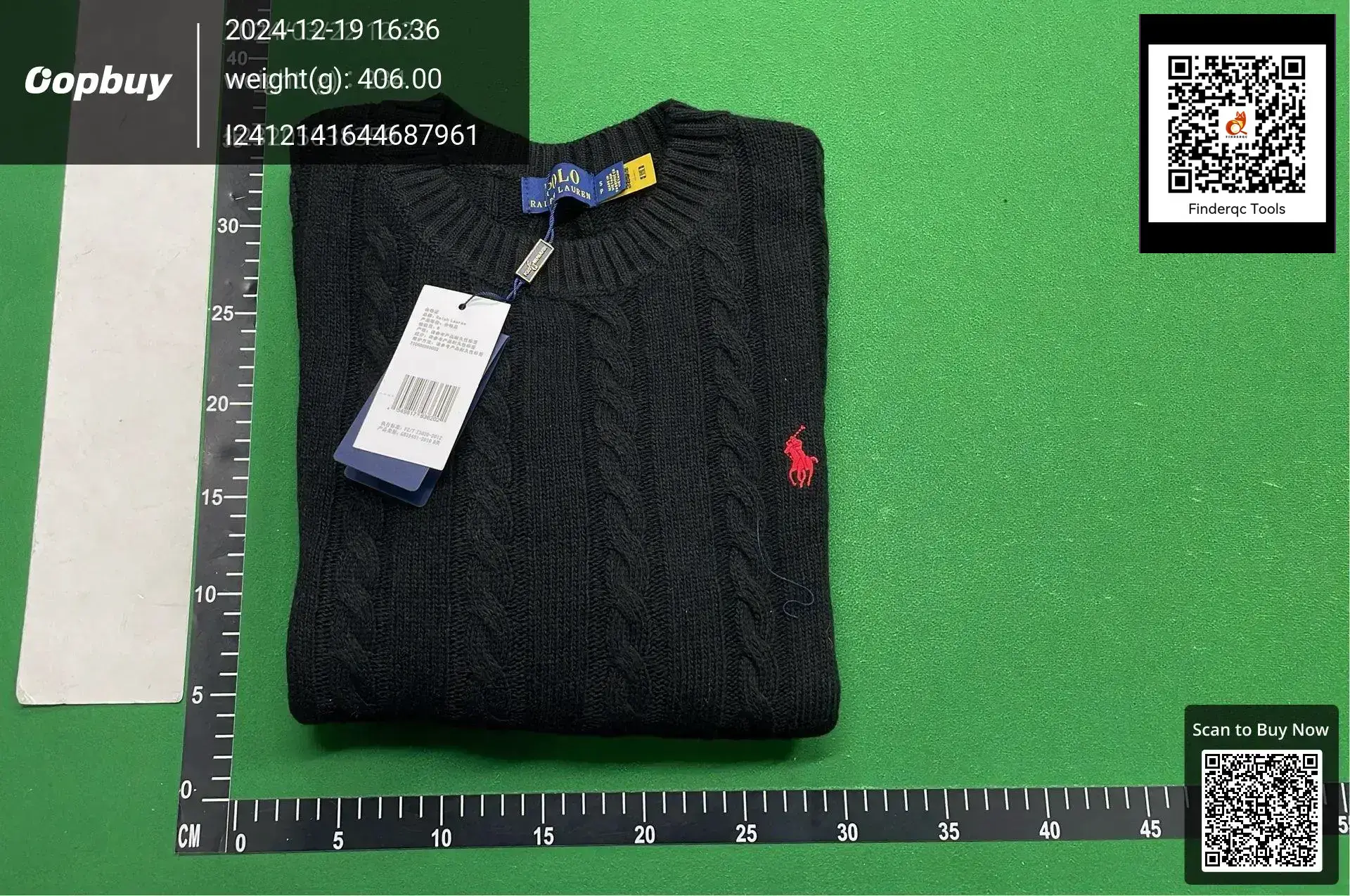 Polo Ralph Lauren Cable Knit Sweater Black