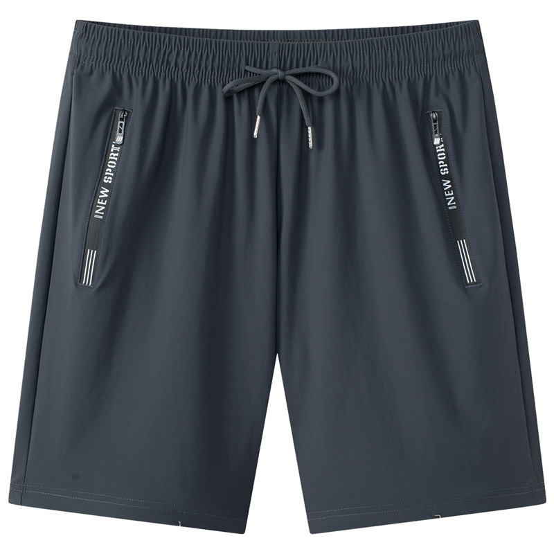 Cross-Border Live Streaming Hot-Selling Summer Casual Ice Silk Shorts for Men, Elastic Air-Conditioning Pants, Youth Sports Shorts, Beach Shorts