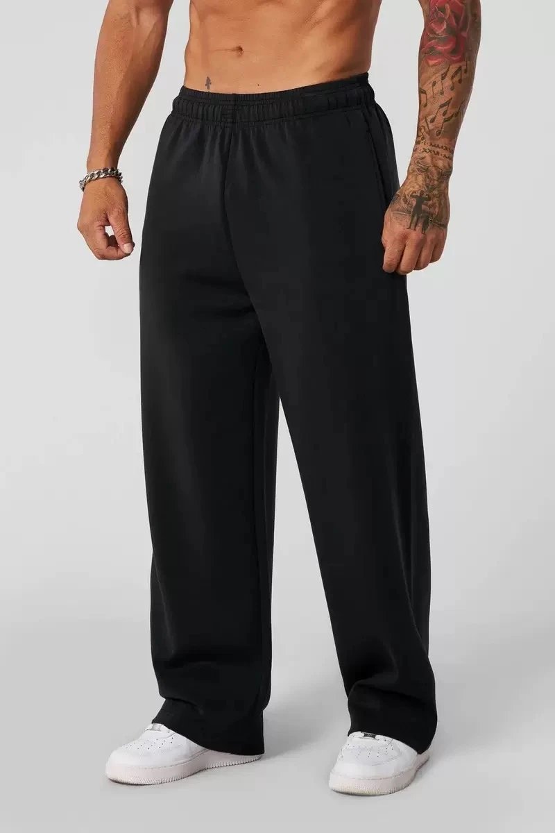 American Style Trendy Brand Men's Sports Pants Jogger Sports Fitness Training Casual Loose Straight Pants