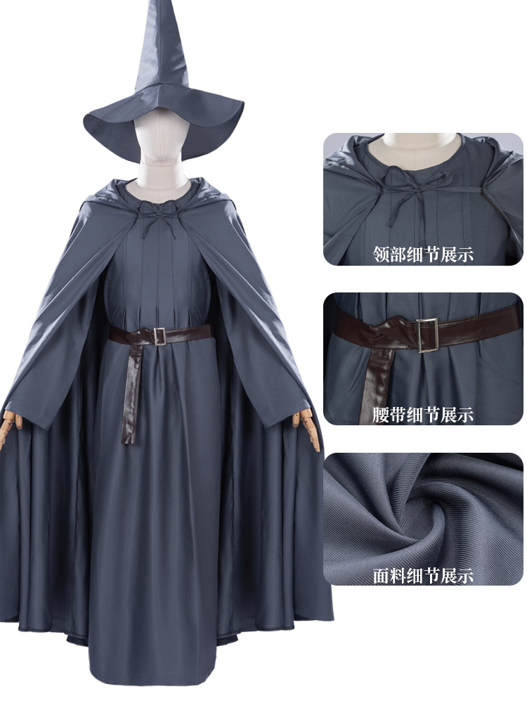 Gandalf Wizard Lord of the Rings Hobbit Cosplay Suit Cloak Cloak Factory Direct Sale Spot