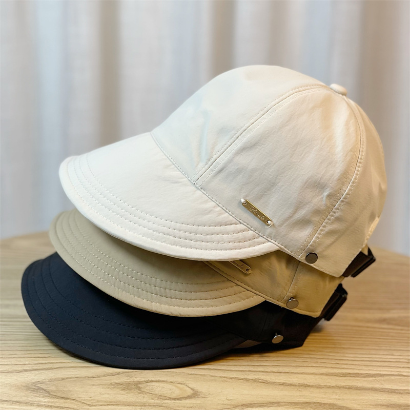 Internet Celebrity's Same Style Quick-Drying Sun Protection Hat for Women with Large Head Circumference, Drawstring Face-Covering Fisherman Hat, Anti-Uv Sun Hat, Trendy