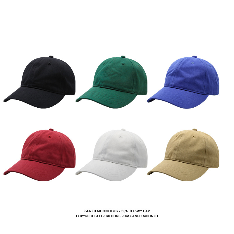 Korean-style Japanese-style Solid Color Cotton Cap Men's and Women's Casual All-match Street Baseball Cap Hip-hop Soft Top Hat Trendy