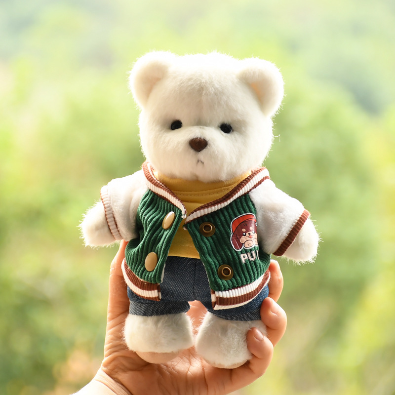 20cm Lena Joint Bear Clothes Casual Baseball Suit Jacket T-shirt Teddy Bear Doll Cute Dress