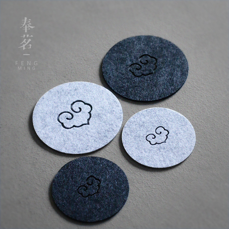 Pot Mat, Anti-Knock Gasket, Ruyi Pattern, Water-Absorbent Tea Tray, Durable Tea Mat Spare Parts, Chengcheng Matchinging Kung Fu Tea Set