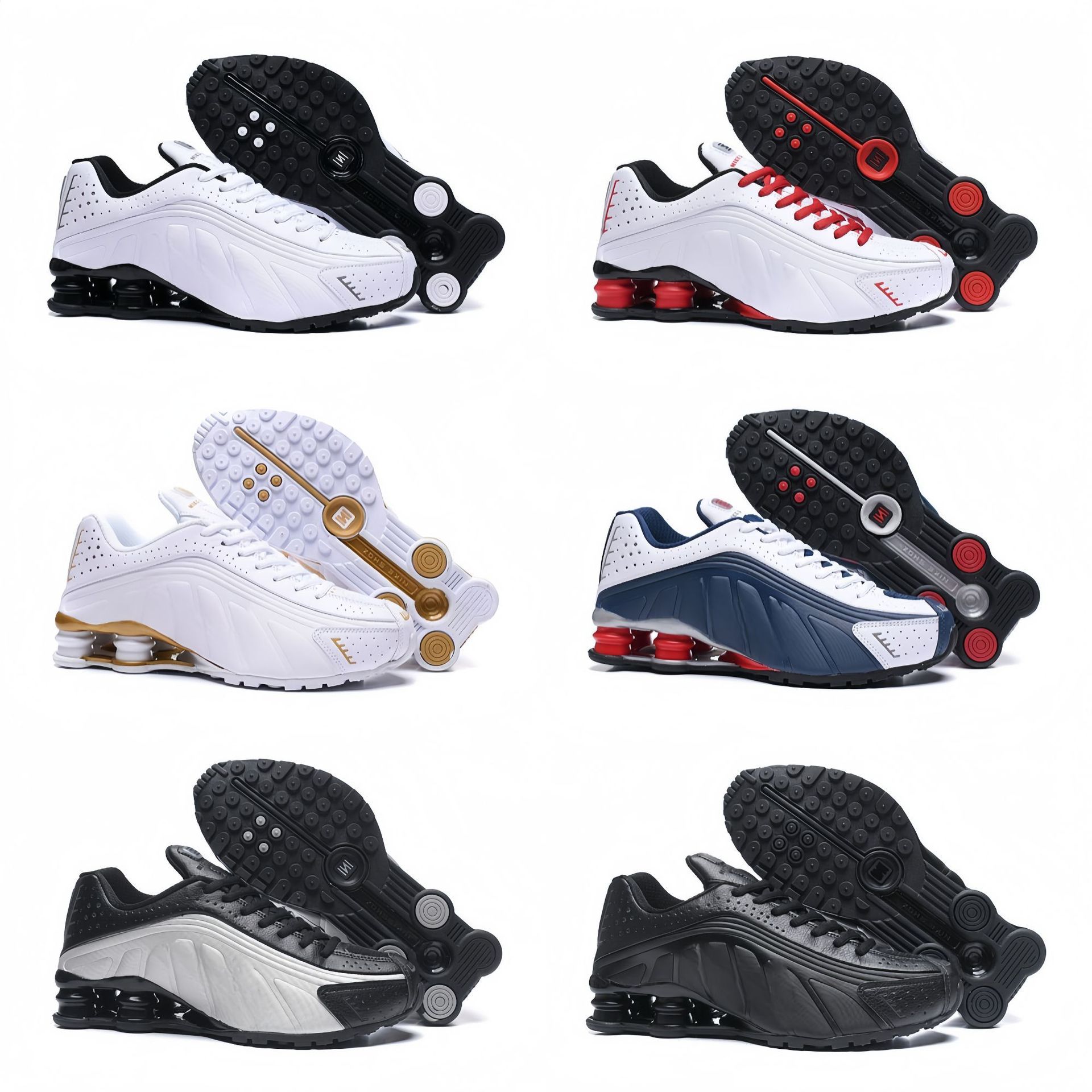 Nike Shox R4 White Gold Men's Shoes