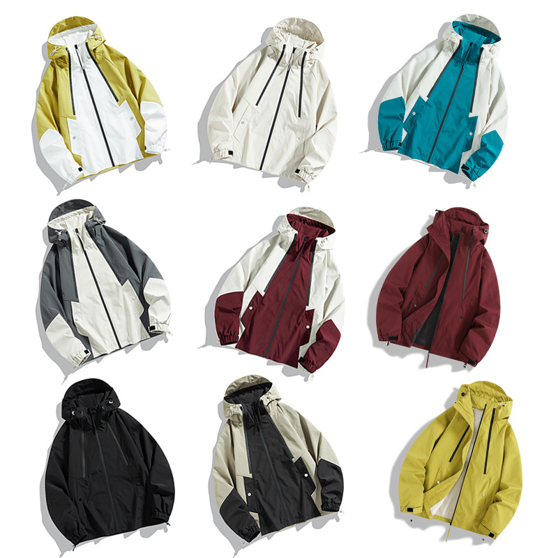 Single-Charged Couple Hooded Jacket Trendy Cross-Border Wholesale American Loose Casual Jacket Outdoor Windproof Outing Mountaineering Clothing