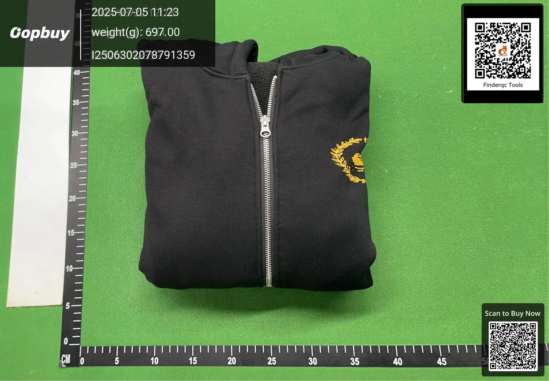 Black zip-up hoodie