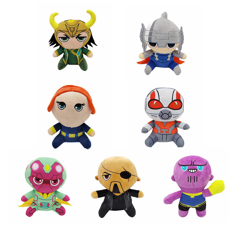 Spot New Avengers Anime Ant Man Doll Iron Man Rocky Thor Superman Plush Toy