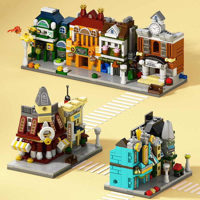 Compatible with Lego European Style Building Street View Building Blocks Assembled Girls Boys Children's Educational Toys Student Gift Wholesale