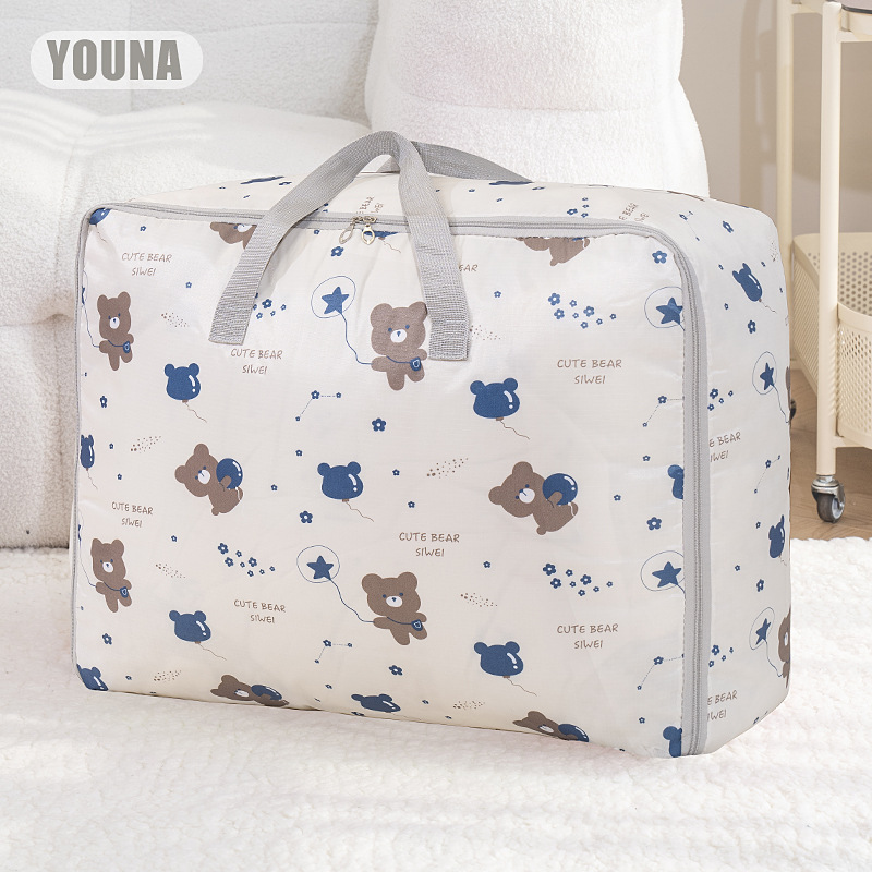 Moe Fun Quilt Storage Bag Oxford Cloth Clothes Pants Moving Bag Thickened Waterproof and Dustproof Portable Storage Bag