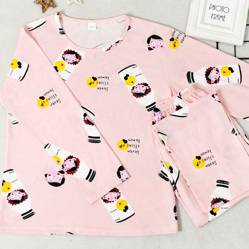Factory Cross-border Direct Approval Pajamas Women's Spring and Autumn Long Sleeve Sweet Cute Girls Thin Home Clothes Small suit
