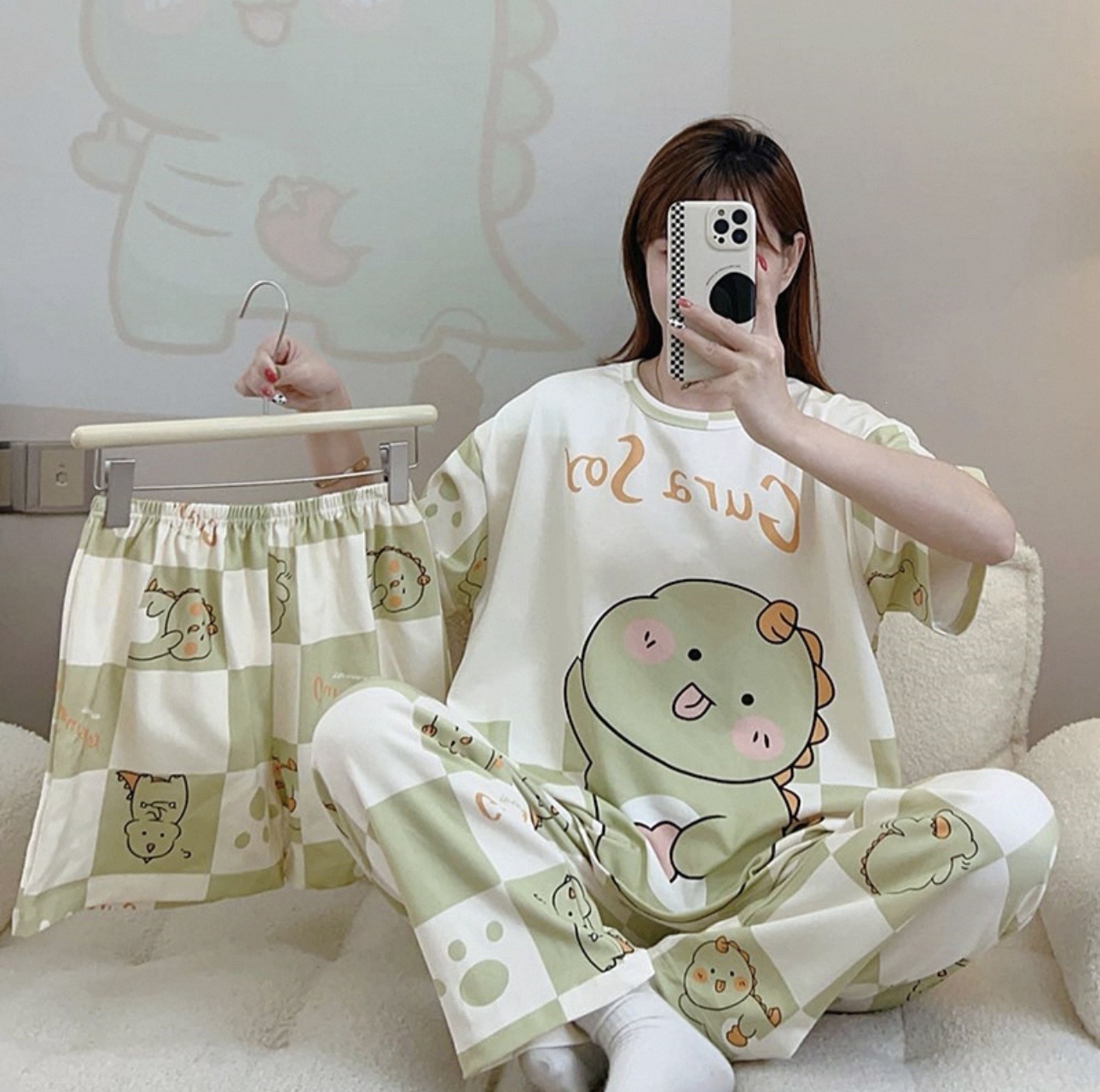 Factory Direct Sales of New Pajama Sets for Women, Spring, Summer, Autumn, and Winter Large Size Cartoon Home Wear Sets