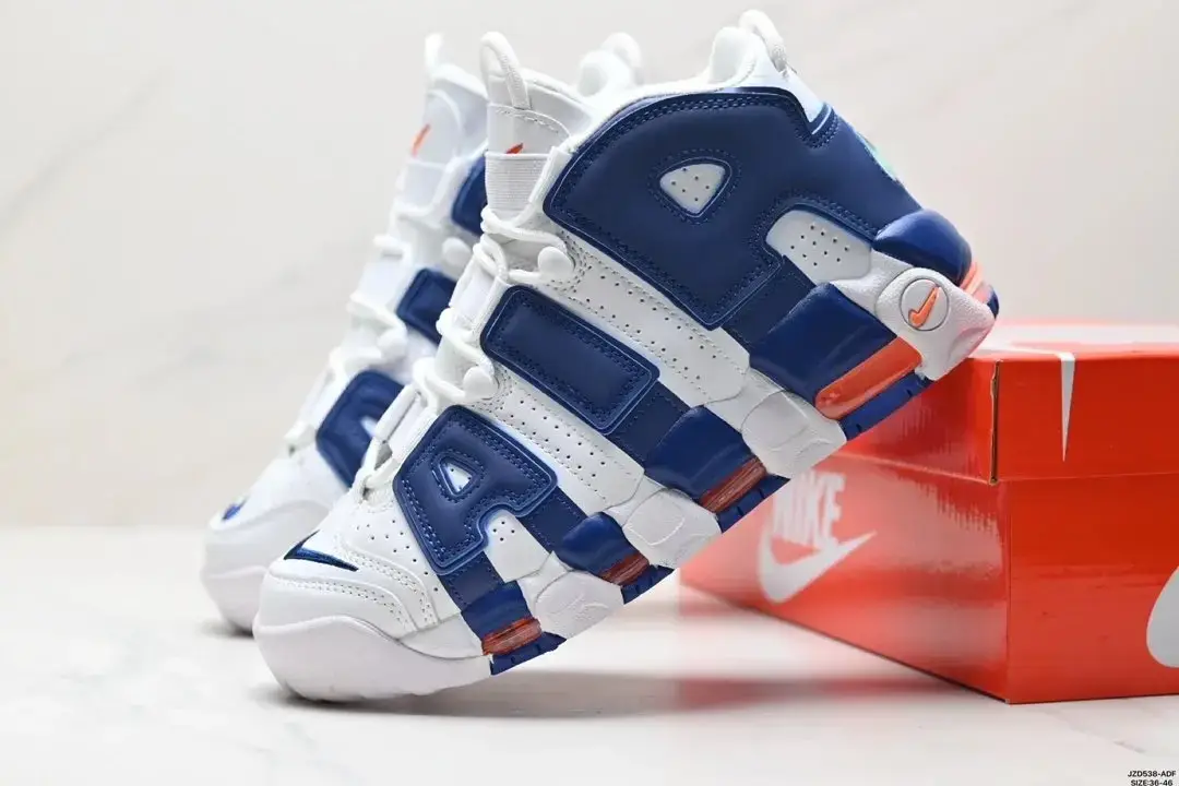 Nike Air More Uptempo White Blue Orange
