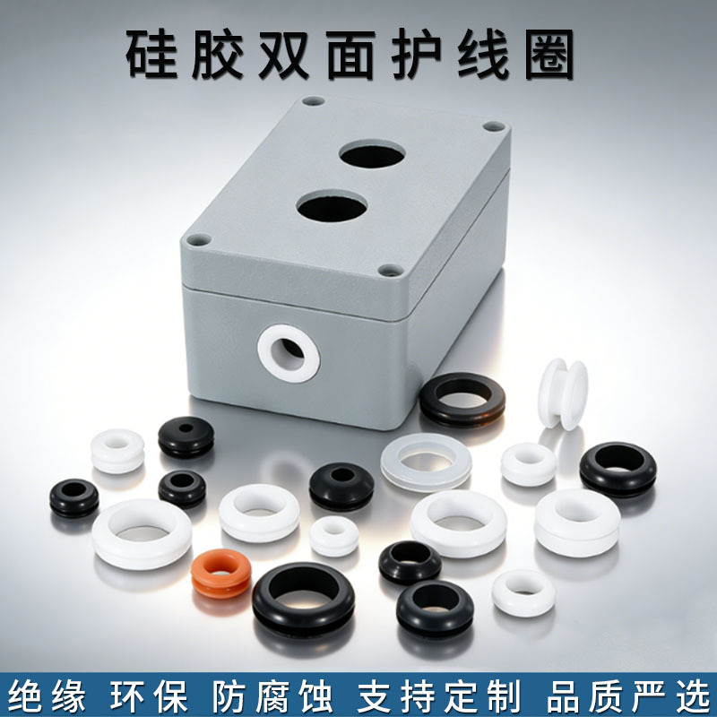 Silicone Double-Sided Protective Coil Widened and Heightened Groove over the Coil Soft Rubber over the Cable Ring Resistant to High and Low Temperature Cable Hole Sleeve