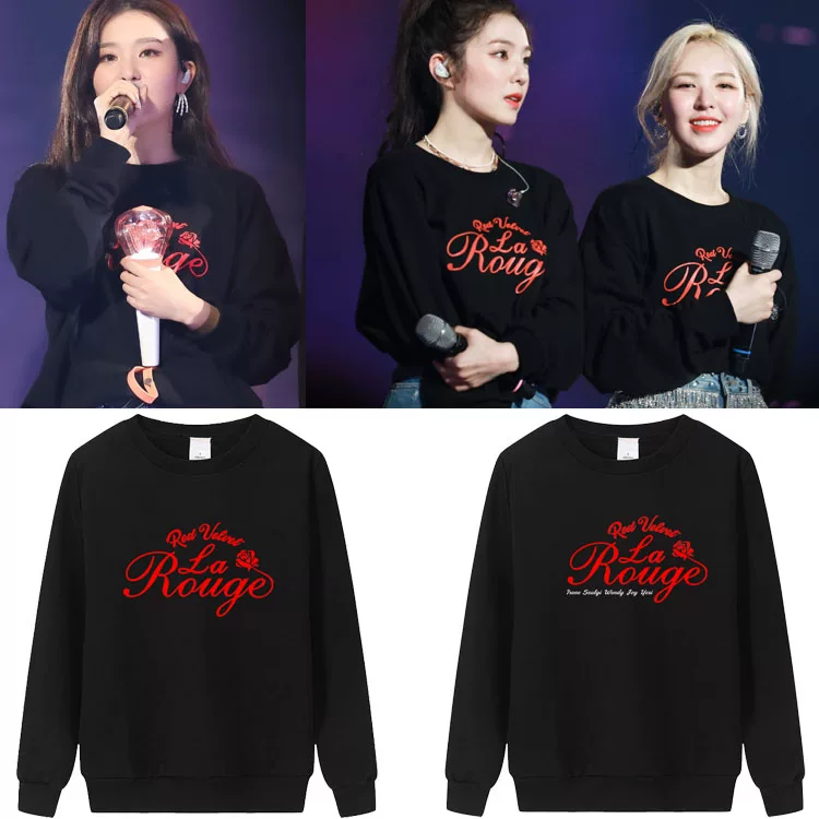 Red Velvet Concert La Rouge Surrounding Same Style Autumn/Winter Plush Hoodies Supporting Hoodies and Songcoats